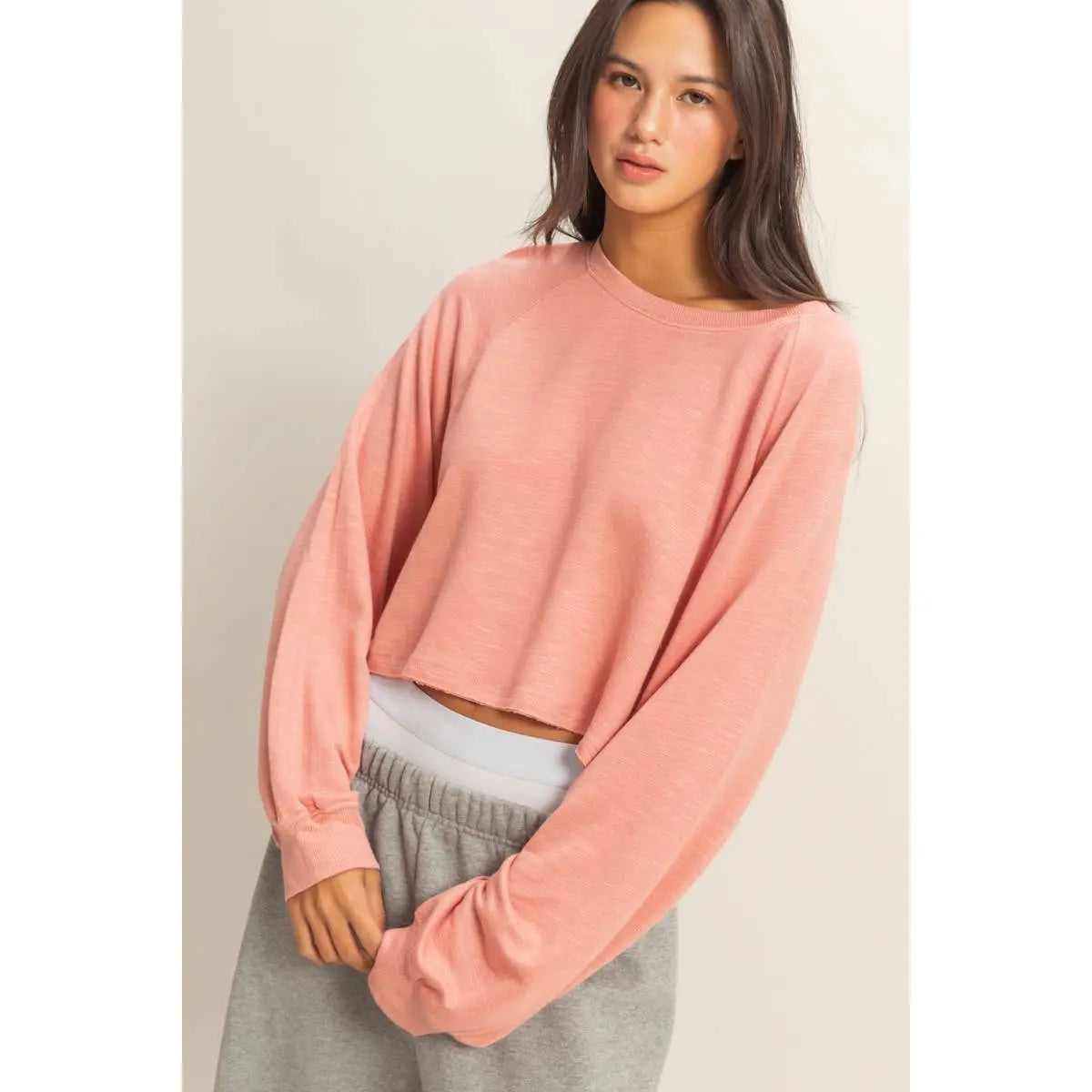 DZ22E691-Long Sleeve Round Neck Top HYFVE