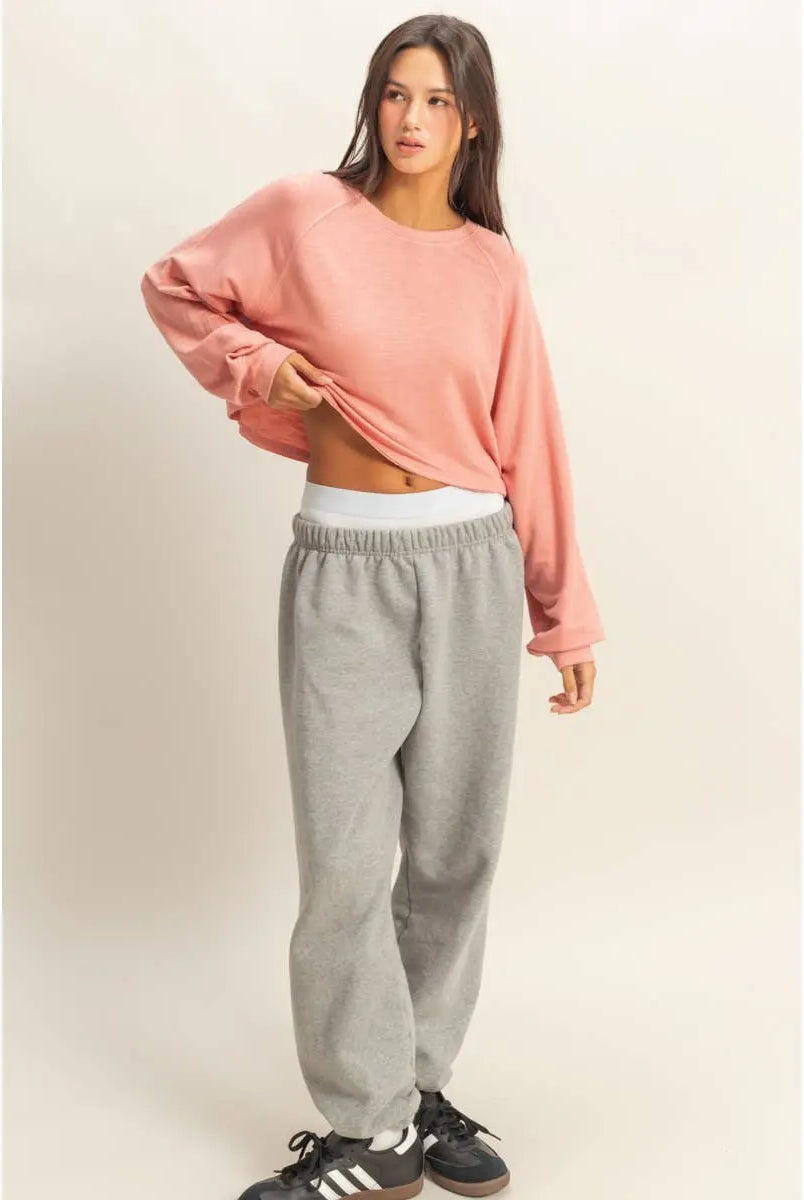 DZ22E691-Long Sleeve Round Neck Top HYFVE