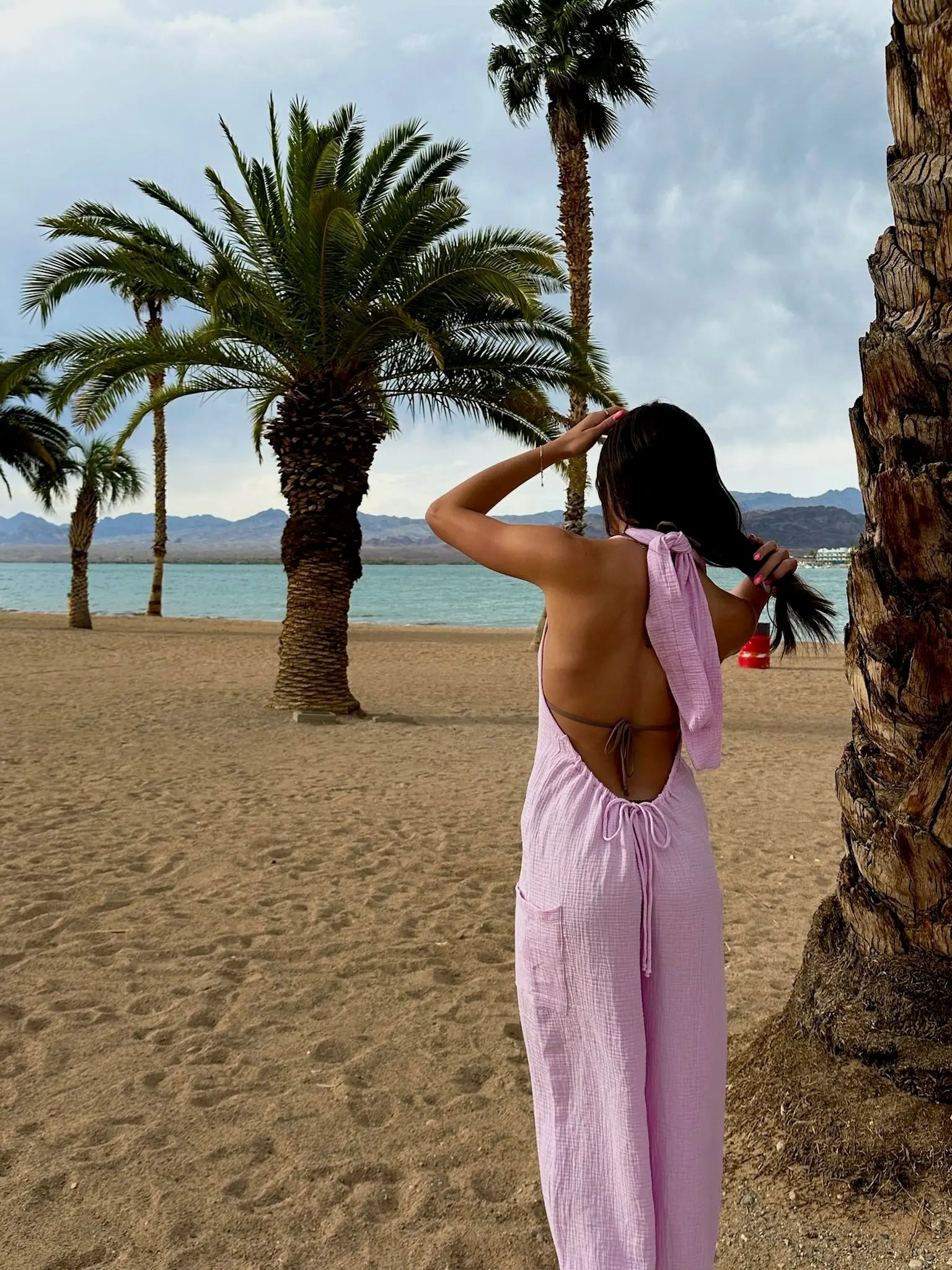 Gauze Halter Jumpsuit BUCKETLIST