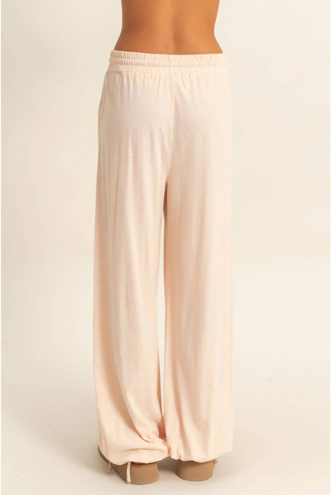 High Waist Drawstring Wide Leg Pants HYFVE
