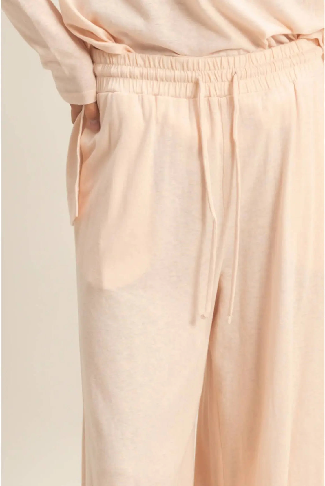 High Waist Drawstring Wide Leg Pants HYFVE