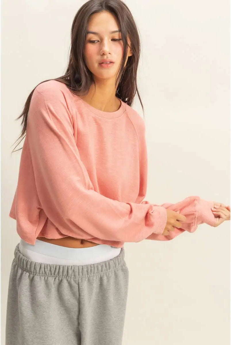 DZ22E691-Long Sleeve Round Neck Top HYFVE