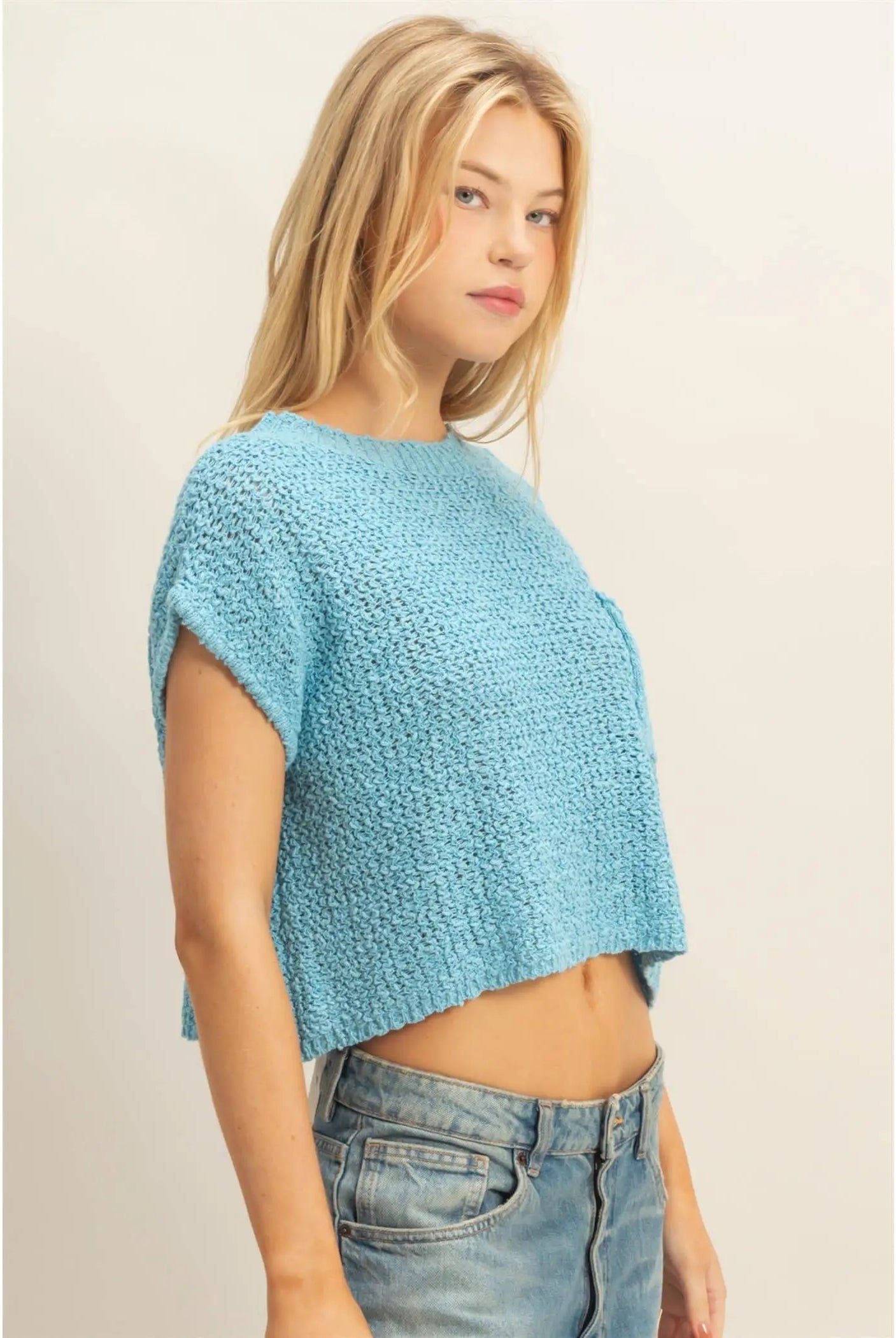 Pocket Detail Sweater Top HYFVE