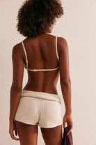 Casual Solid Color Knit High Waisted Shorts DP25B633 Dipped Shop