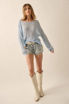 Lightweight Knit Loose-Fit Boatneck Sweater Promesa USA