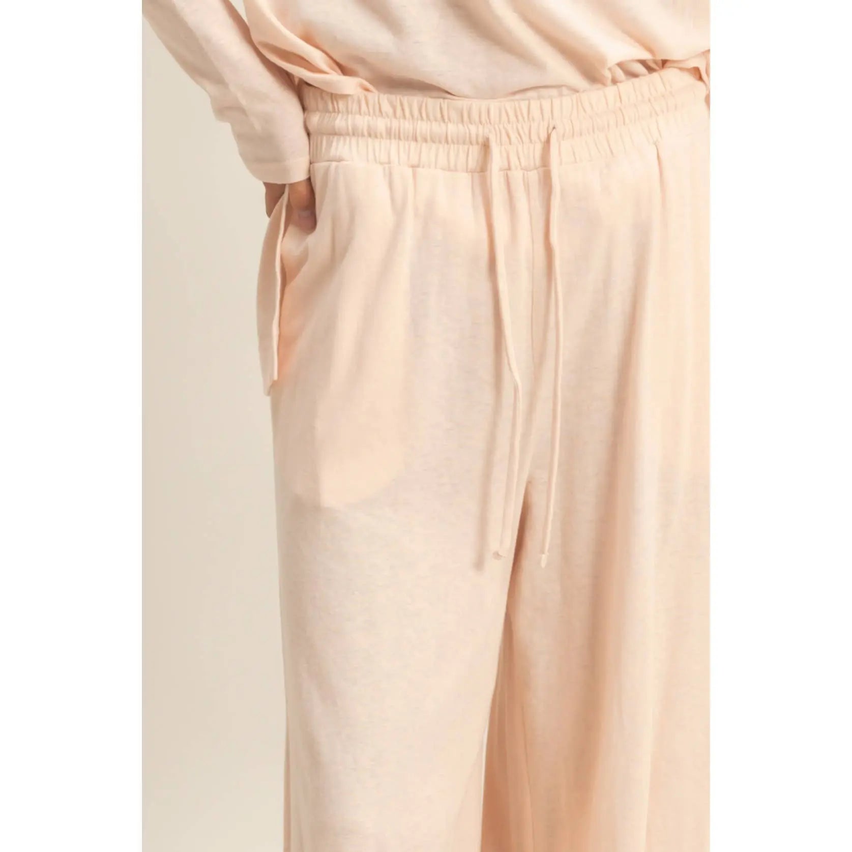 High Waist Drawstring Wide Leg Pants HYFVE