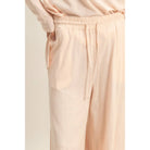High Waist Drawstring Wide Leg Pants HYFVE
